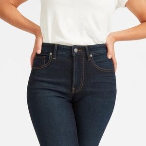 Everlane Curvy High-rise Skinny Jean in Dark Blue Wash